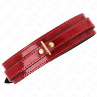 Kink Adjustable Red Wine Collar with Golden Details