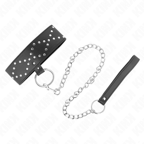 Kink Studded Collar 65 cm Leash - Control and Elegance