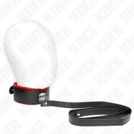 Kink Adjustable Red Leather Collar with Leash