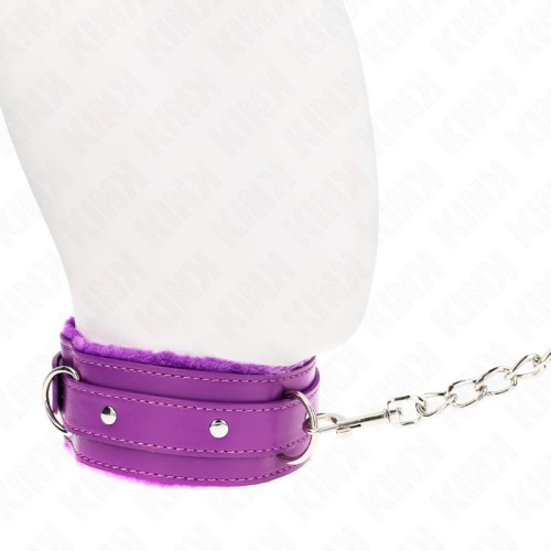 Kink Adjustable Collar with Leash Purple