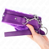 Kink Adjustable Collar with Leash Purple