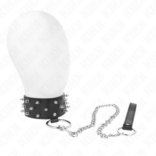 Kink Adjustable Silver Studded Collar for Elegant Control