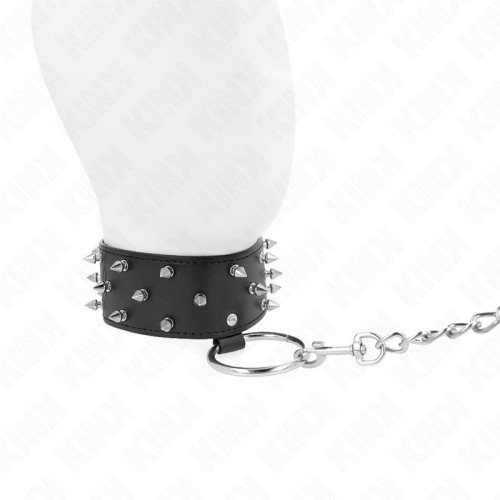 Kink Adjustable Silver Studded Collar for Elegant Control