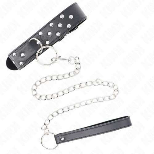 Kink Collar with Leash 65 cm | BDSM Elegance