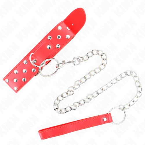 Kink Adjustable Collar with Leash - Elegant BDSM Gear