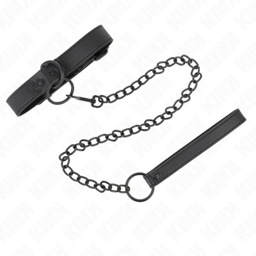 Kink Adjustable Collar with Leash - Elegant BDSM Accessory