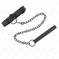 Kink Adjustable Collar with Leash - Elegant BDSM Accessory