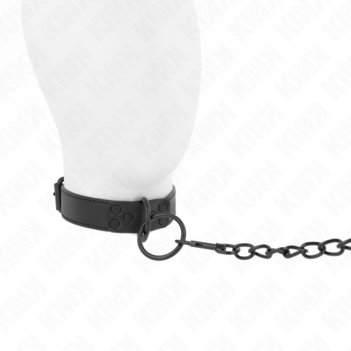Kink Adjustable Collar with Leash - Elegant BDSM Accessory