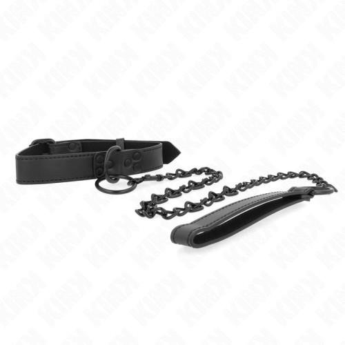 Kink Adjustable Collar with Leash - Elegant BDSM Accessory