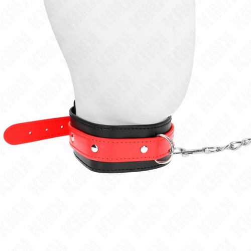 KINK Collar with Leash 65 cm Red Adjustable