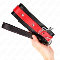 KINK Collar with Leash 65 cm Red Adjustable