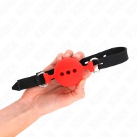 Kink Ball Gag with 5 cm Silicone Ball Size L Red