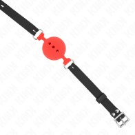 Kink Ball Gag with 5 cm Silicone Ball Size L Red