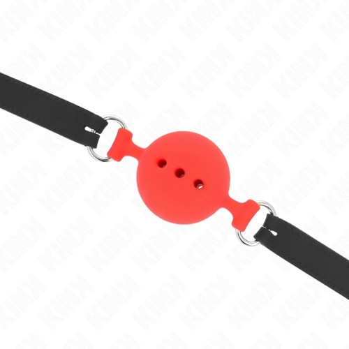 Kink Ball Gag with 5 cm Silicone Ball Size L Red