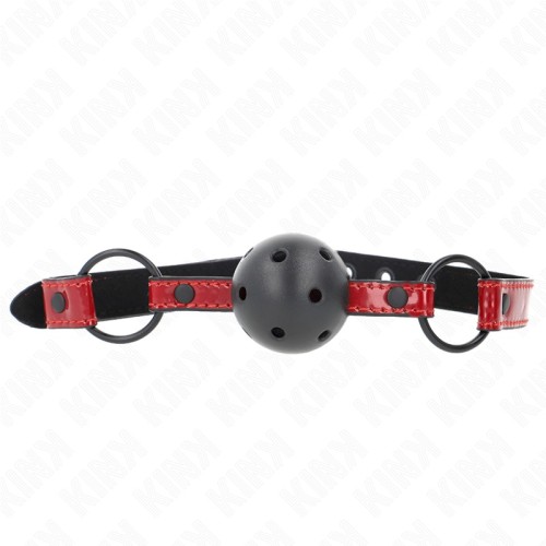 Kink Ball Gag Shiny Synthetic Leather 4.5cm