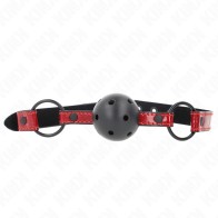 Kink Ball Gag Shiny Synthetic Leather 4.5cm