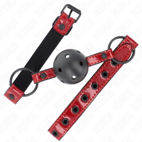 Kink Ball Gag Shiny Synthetic Leather 4.5cm