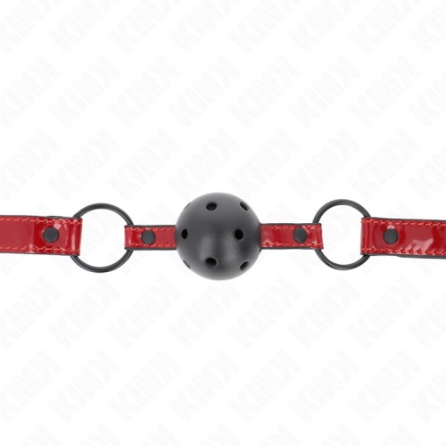Kink Ball Gag Shiny Synthetic Leather 4.5cm