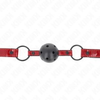 Kink Ball Gag Shiny Synthetic Leather 4.5cm