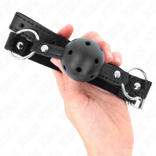 Kink Hollow Ball Gag 4.5 cm Black Hard Model 1