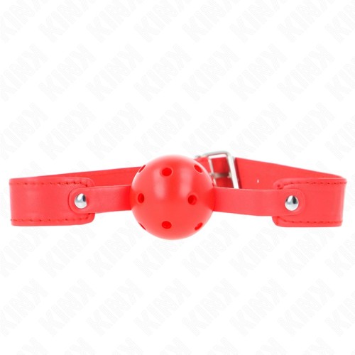 Kink Breathable Ball Gag Red - BDSM Pleasure