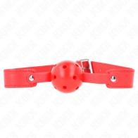Kink Breathable Ball Gag Red - BDSM Pleasure