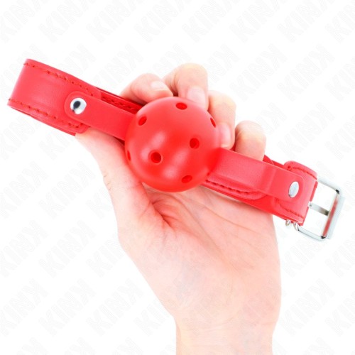 Kink Breathable Ball Gag Red - BDSM Pleasure