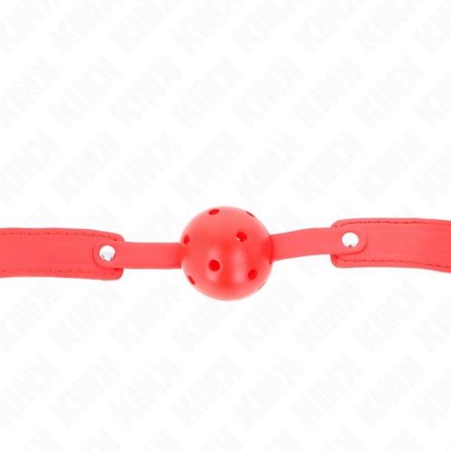 Kink Breathable Ball Gag Red - BDSM Pleasure