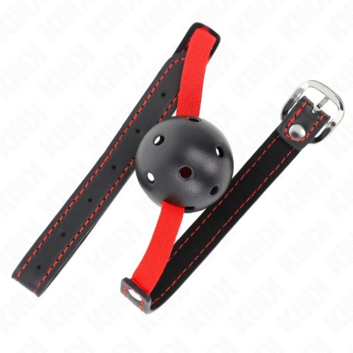 Kink Ball Gag 4.5cm Hollow with Elastic Belt - Submission Gear