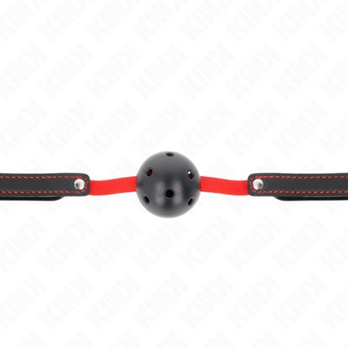 Kink Ball Gag 4.5cm Hollow with Elastic Belt - Submission Gear