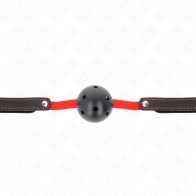 Kink Ball Gag 4.5cm Hollow with Elastic Belt - Submission Gear