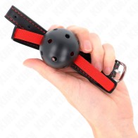 Kink Ball Gag 4.5cm Hollow with Elastic Belt - Submission Gear