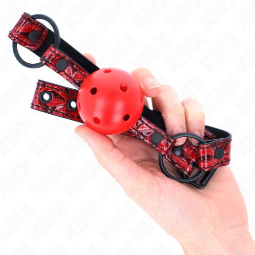 Kink Diamond Pattern Ball Gag for BDSM Play