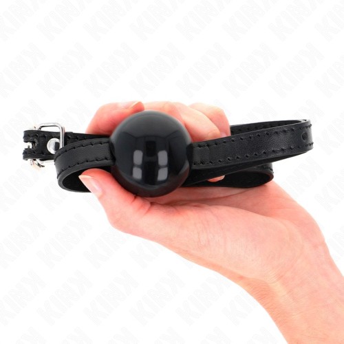 Kink Solid Simple Ball Gag 4Cm Black - Control Tool