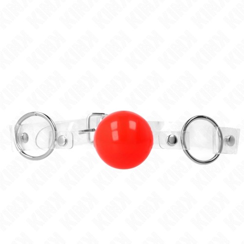 Kink Adjustable Red PVC Ball Gag
