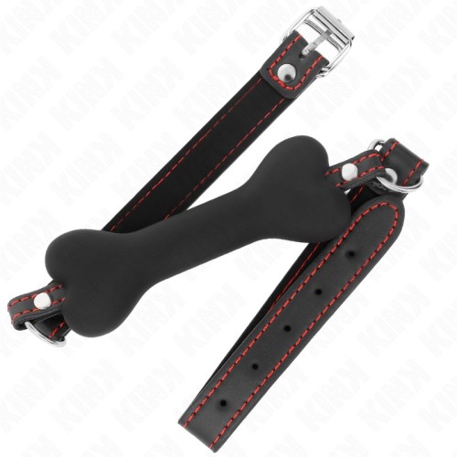 Kink Mordaza De Hueso 12 Cm Negro - Placer BDSM