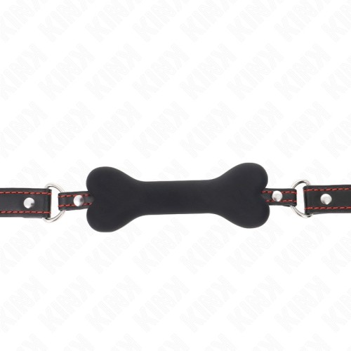 Kink Bone Gag 12 Cm Black - BDSM Pleasure