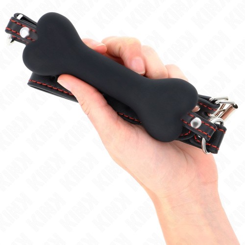 Kink Bone Gag 12 Cm Black - BDSM Pleasure