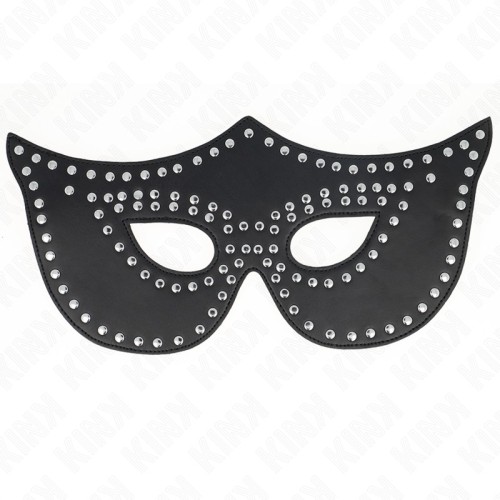 Kink Faux Leather Mask with Studs Model 2 - Mystery and Sensuality