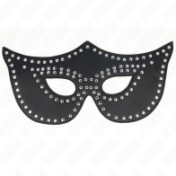 Kink Faux Leather Mask with Studs Model 2 - Mystery and Sensuality