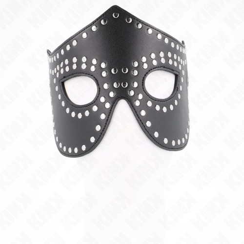 Kink Faux Leather Mask with Studs Model 2 - Mystery and Sensuality