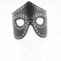 Kink Faux Leather Mask with Studs Model 2 - Mystery and Sensuality