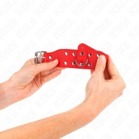 Kink Adjustable Double Studded Wrist Bands Red