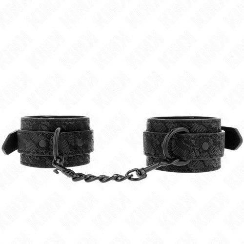 Kink Adjustable Lace Wrist Cuffs Black 19-26 Cm