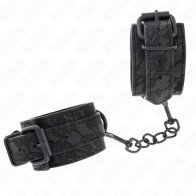 Kink Adjustable Lace Wrist Cuffs Black 19-26 Cm