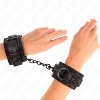 Kink Adjustable Lace Wrist Cuffs Black 19-26 Cm
