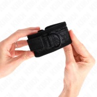 Kink Muñequeras Ajustables De Encaje Y Neopreno Negras Para Diversión BDSM