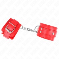 Kink Adjustable D-Ring Wrist Cuffs Red - Ultimate Control