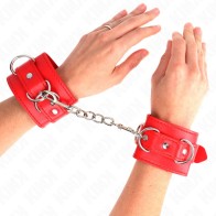 Kink Adjustable D-Ring Wrist Cuffs Red - Ultimate Control