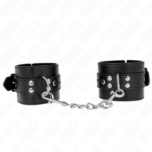 Kink Adjustable Black Wrist Restraints for Safe BDSM Experiences